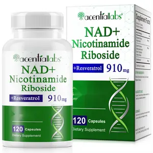 【live】Acentiallabs NAD Supplement, 910mg - Liposomal Nicotinamide Riboside NAD+ Supplement with Resveratrol Supports for Muscle, Energy, Focus, NAD Supplement for Men and Women, 120 Capsules resveratrol supplements  men