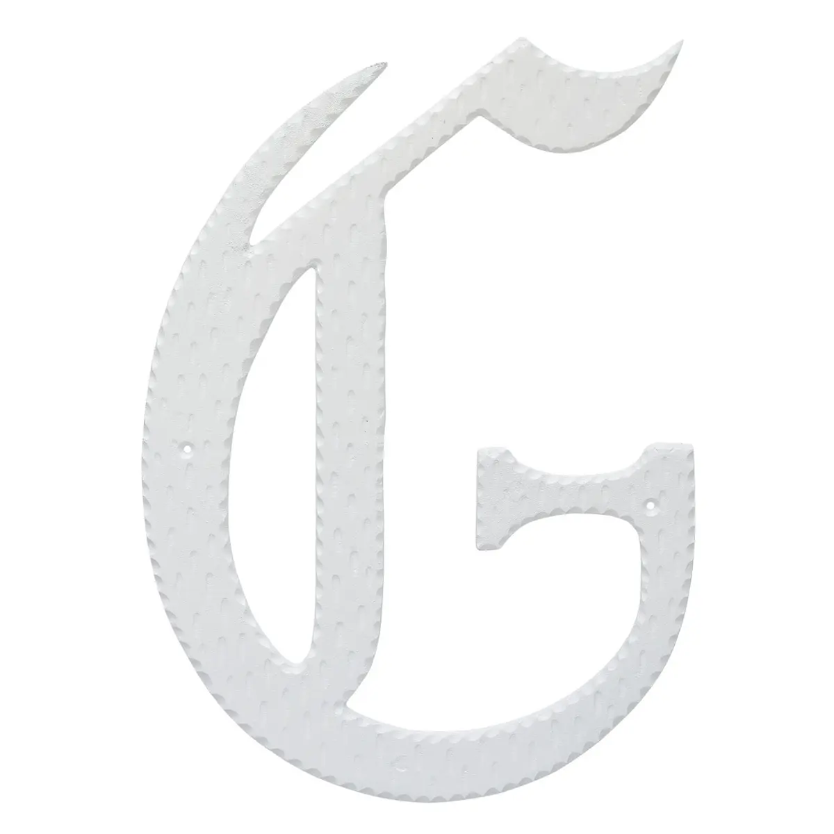 212 MAIN 16 in. Aluminium Metal Mount Home Decor Monogram Letter Sign, White - Individual G Letter