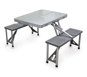 Oniva Aluminum Portable Camping Outdoor PicnicTable w/ Seats