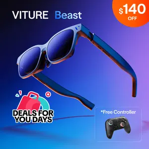 Ship Today VITURE Beast XR/AR Glasses — In Stock Now: Biggest. Brightest. Smartest. 174” 1200p 58° FOV, Built-in VisionPair 3DoF, Dynamic Dimming, Harman Audio, for iPhone, Android, Mac, PC, Switch 2,summerwins,father'sdaygifts
