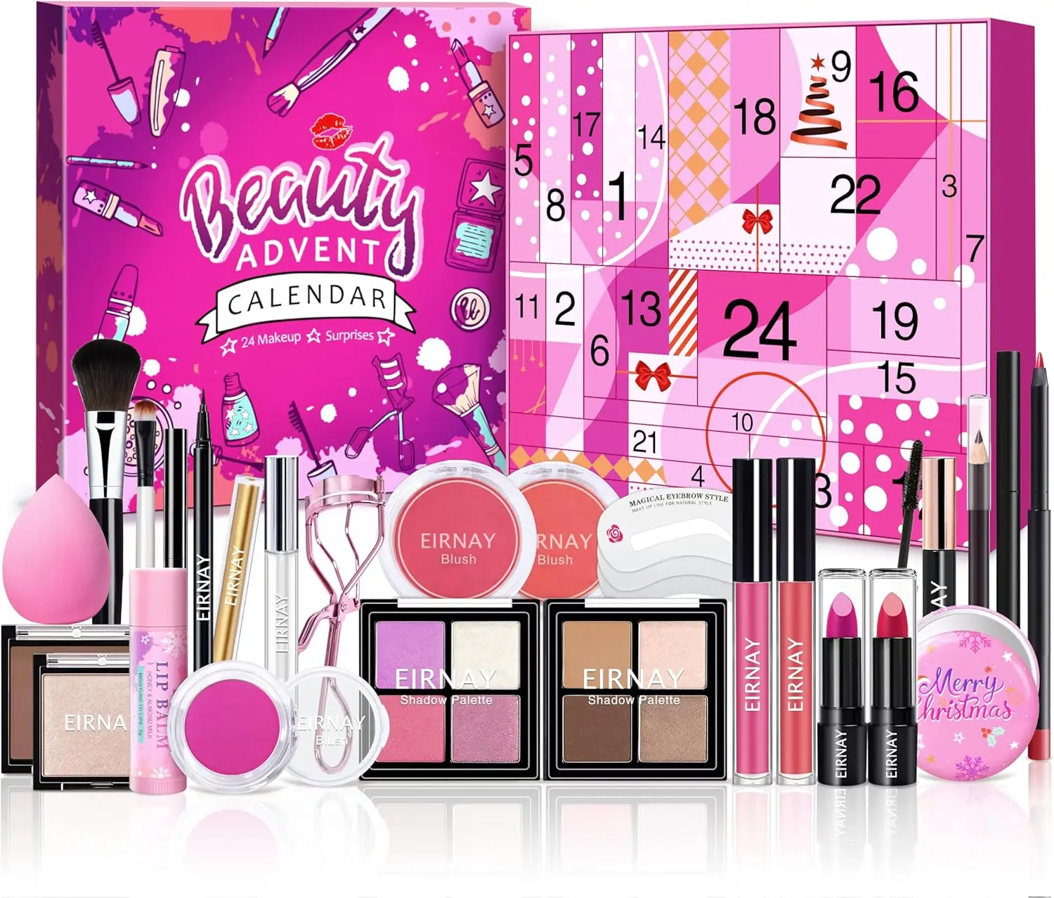 Makeup Advent Calendar 2026 – 24 Days Christmas Countdown Calendar, Cosmetic Surprise Gift Set, Full Makeup Kit for Women, Teen Girls & Christmas Gift