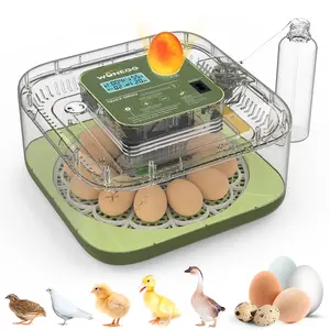 12 Egg Incubator for Hatching Eggs, Egg Incubators with Automatic Egg Turning, Temperature and Humidity Control, Egg Candler, Automatic Water Bottle Refill, Incubator for Chicken, Ducks, Goose