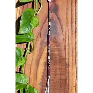 Purple & Black Clip-In Hairwrap - 11 Inches Long, Non-Damaging, Reusable, Simple Install Hair Accessory