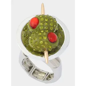 Betsey Johnson MARTINI COCKTAIL RING GREEN
