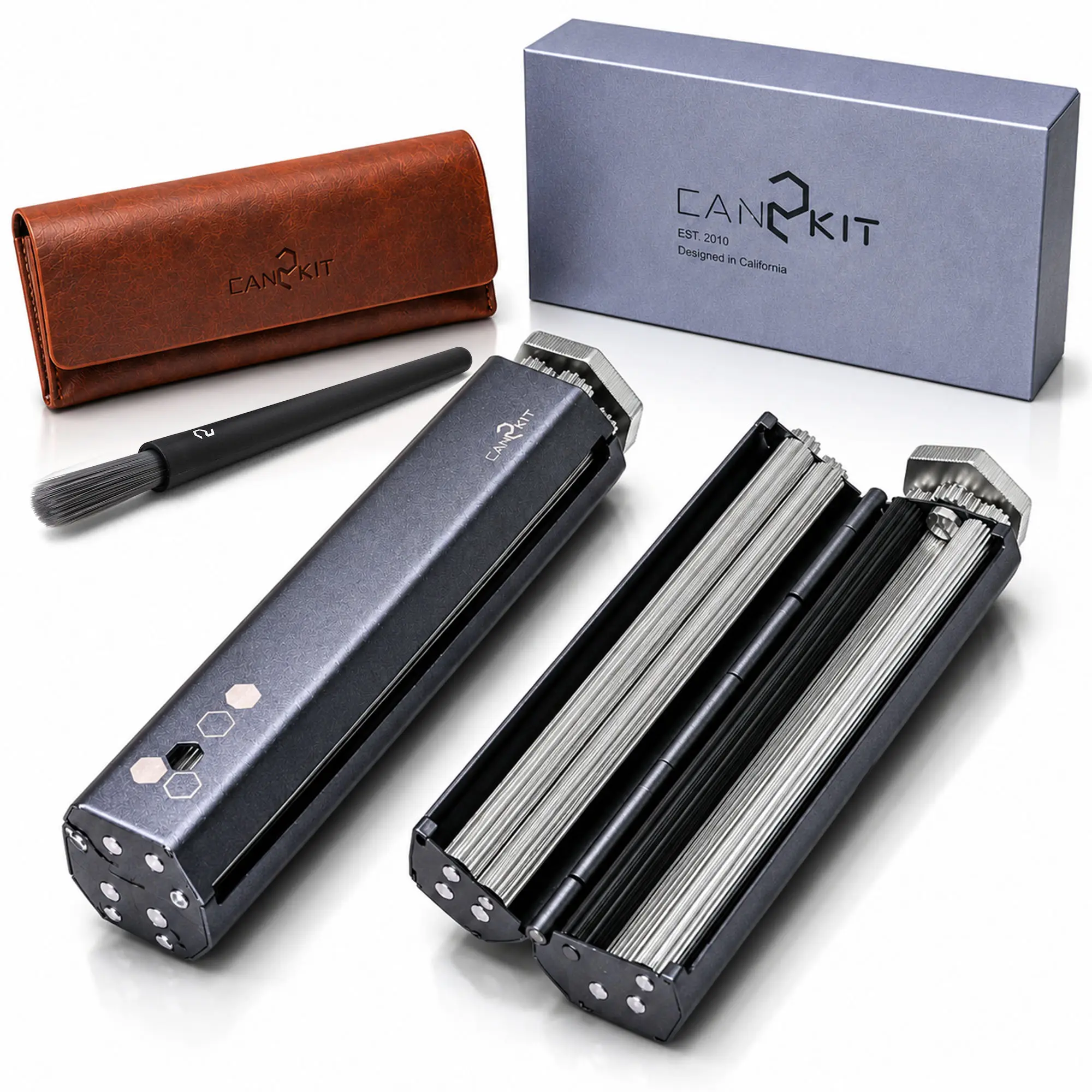 80mm Alloy Metal Precision Roller Tool, Compact Manual Hand Tools Kit for Precision Work, Durable Construction with Carry Case & Cleaning Brush