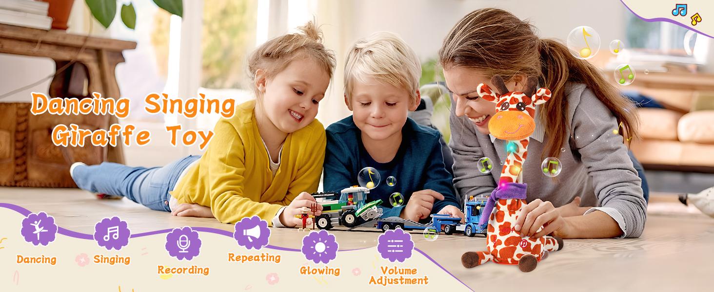 BETTY21 Dancing Talking Giraffe Toys - Electronic Musical Plush Rattle for Kids - Repeat What You say - Parent Time-saving Toys - Children's Day & Birthday Gift With DealsForYouDays BETTY21 Dancing Talking Giraffe Toys - Electronic Musical Plush Rattle for Kids - Repeat What You say - Parent Time-saving Toys - Children's Day & Birthday Gift With DealsForYouDays