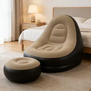 Inflatable Lounger Sofa Set, Best Air Lounger for Camping and Hiking, Ideal Inflatable Couch for Festivals, Perfect Adult Inflatable Beach Chair