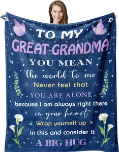 Great Grandma Gifts, Great-Grandma Blankets, Promoted to Great Grandma Gift, Gifts for Great Grandma, Mothers Day/Christmas/Birthday Gifts for Great Grandmother, Great Grandma Gift Home Bedroom Decor