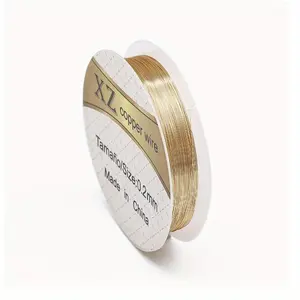[1 Roll Premium Copper Jewelry Wire] 1 Roll Premium Copper Jewelry Wire in Assorted Sizes (0.2mm) - Ideal for DIY Cloisonne, Floral Crafts & Handmade Coils - Durable & Versatile, DIY Jewelry Making|Smooth Texture|Premium Crafting Material