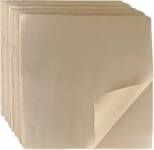 Deli Paper Sheets 12" X 12" 100PK Grease Proof Sandwich Wrapping Paper BPA Free Food Safe Kraft Paper Brown Color Ideal for Food Baskets and Deli Wraps