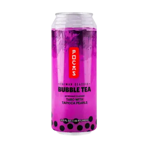 POCAS Taro Milk Tea Boba Drink - Ready to Drink, 490ml Instant Bubble Tea Beverage