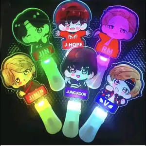K-Pop 7 Colors Lightstick Acrylic Fluorescent Flashing Stick Collectibles for Fans