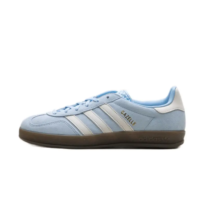 Adidas Gazelle Indoor 'Clear Sky Gum' Women's Retro Sneakers - Casual Wear, Rubber Sole, Walking Trainer Shoes, Walking Shoes, Soft Suede, Classic Women's Sneaker, Vintage Women's Sneaker