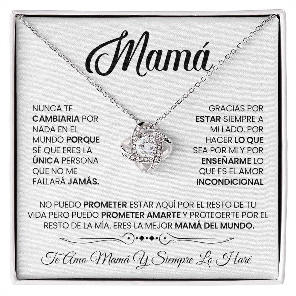 Regalo para mamá de Hija - Regalo para el día de la madre - Regalo de cumpleaños, Gracias Mama Collar, Necklace for Mom, Gift for Mother's Day, Mother Meaningful Gift in Spanish, Regalo Gracias Mamá