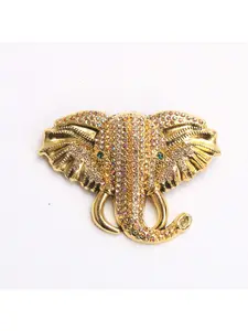 1pc Vintage Unisex Exquisite Luxury Crystal Elephant Lapel Brooch Badge Fashion Design Delicate Animal Shiny Boutique Brooch Jewelry