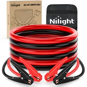 Nilight 2 Gauge 16 FT Heavy Duty Jumper Cable with Premium CCA Conductors & PVC Sheath for Full-Size Cars & Vans