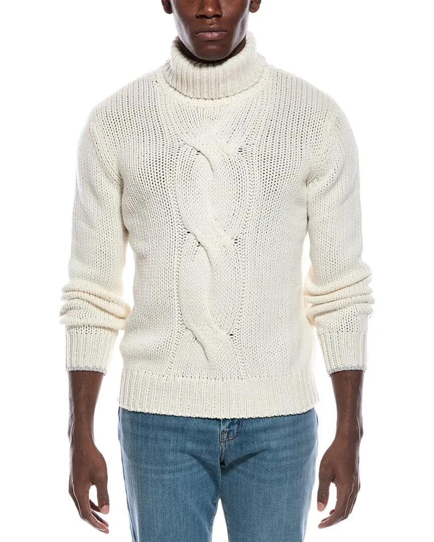 Brunello Cucinelli Cable Cashmere Turtleneck Sweater