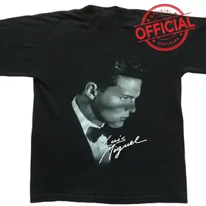Vintage Luis Miguel signature Singer Men T-shirt Black Unisex All Sizes Gift For Him, Her, Women Summer Outfits, Style, Streetwear, Top, Vintage Graphic Tees, Aesthetic, Trendy, Unisex 90S, Tatoo, Daily Wear, Short Sleeve Clothes Cotton