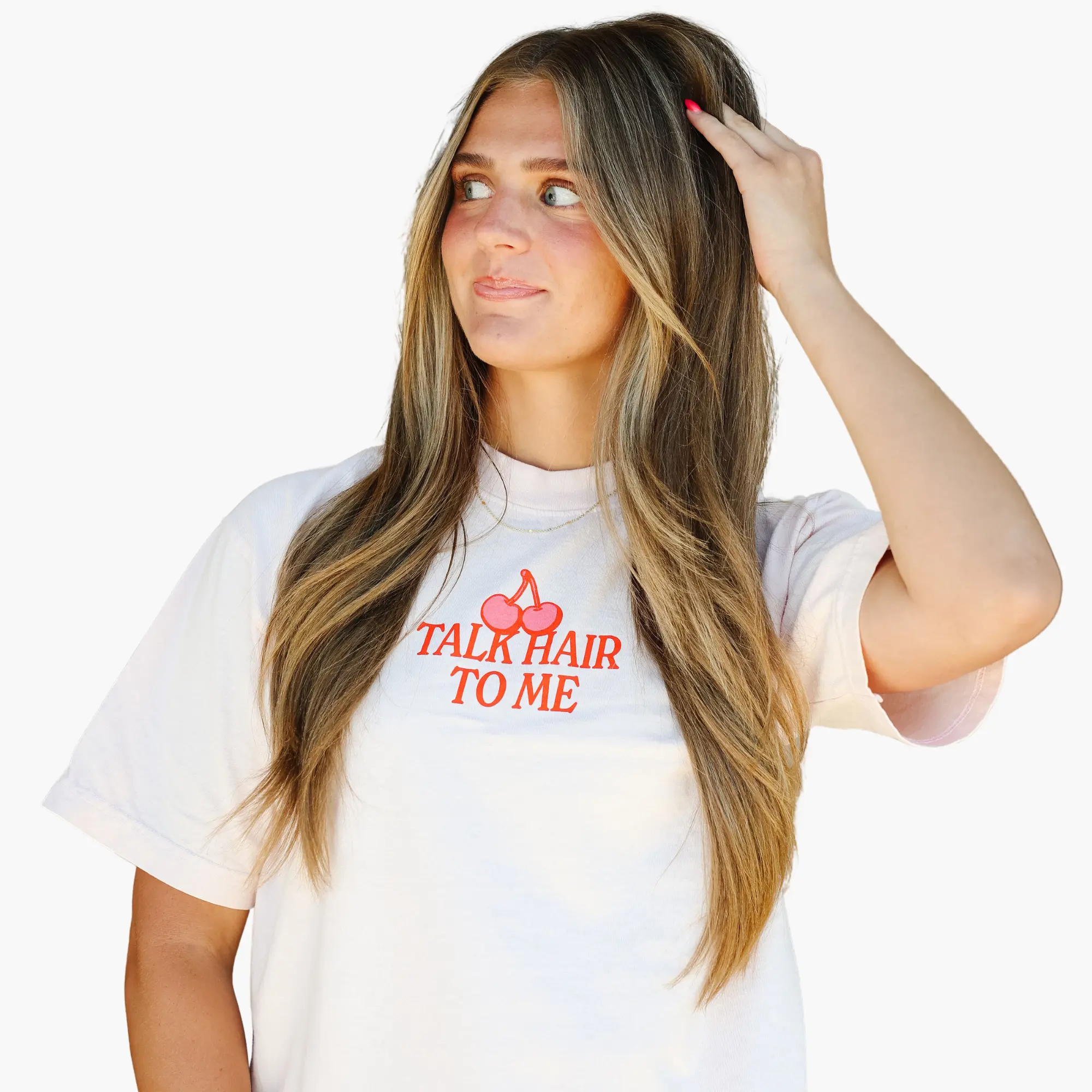 Pink "Talk Hair to Me" Tee