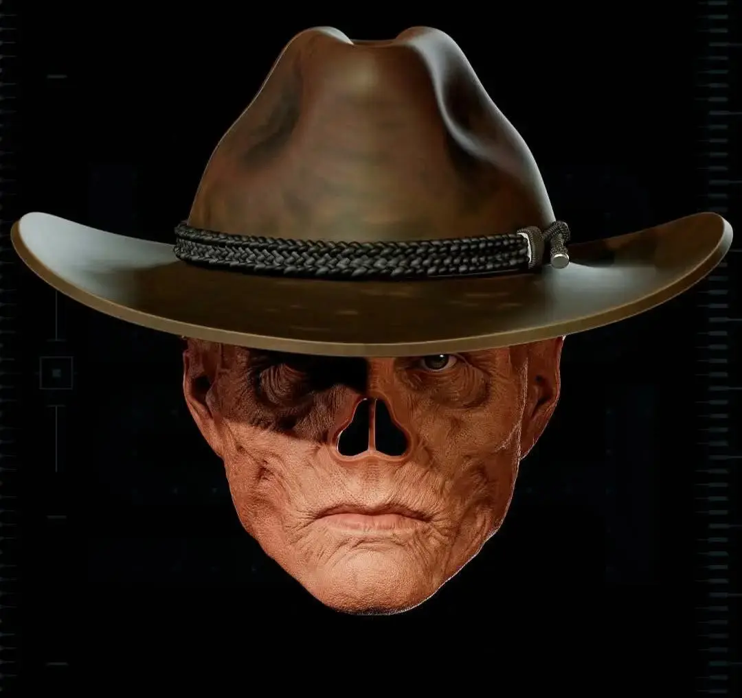 Fallout ghoul mask with hat comes with standard nose if want different please message me fits heads up to 24"