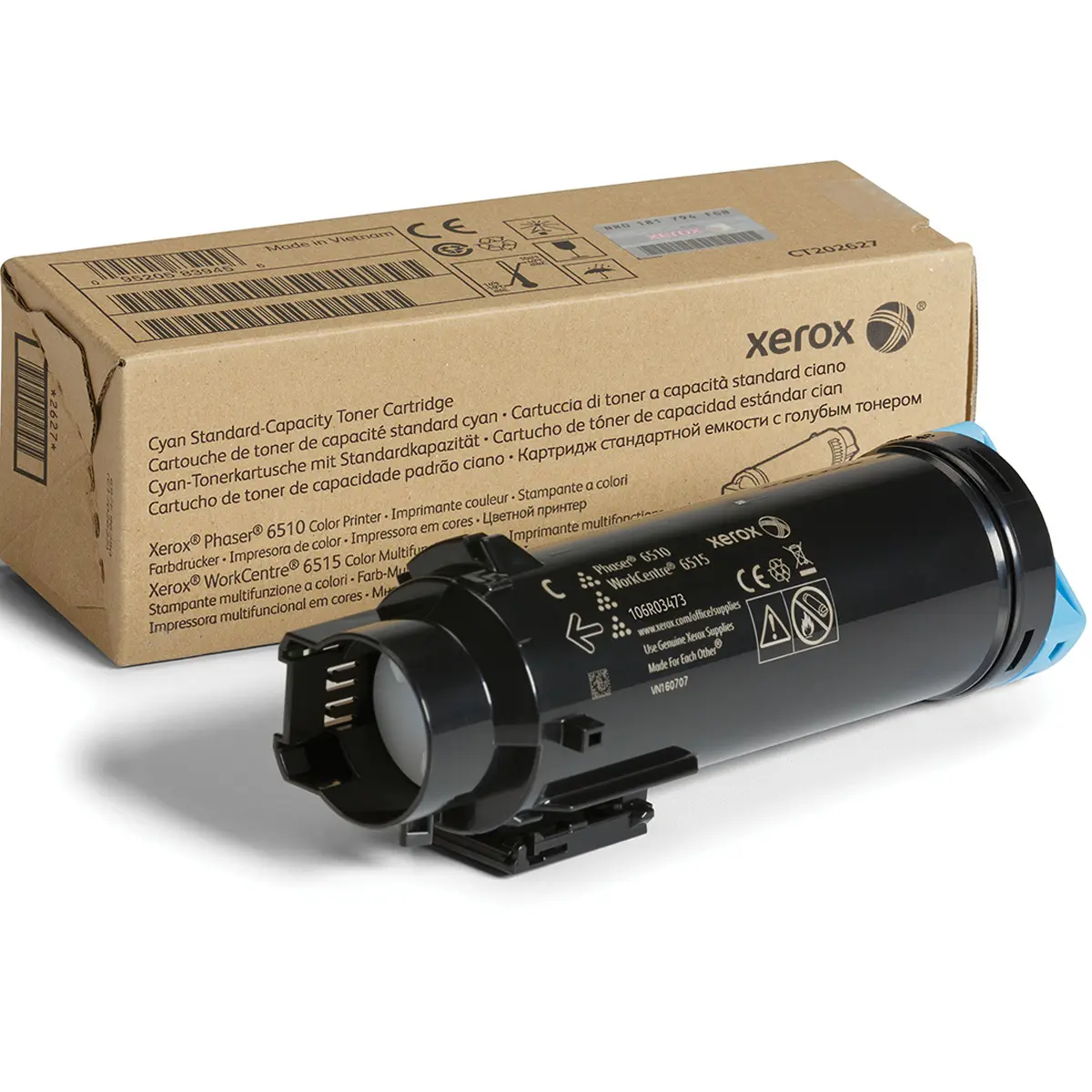 Xerox Cyan Standard Capacity Laser Toner Cartridge for Select WorkCentre and Phaser Series Printer, 1000 Pages Yield