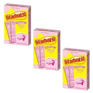 Starburst Singles To Go Powdered Drink Mix, All Pink Strawberry, 3 Boxes with 6 Packets Each - 18 Total Servings, Sugar-Free Drink Powder, Just Add Water, 6 count (Pack of 3)