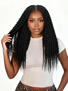 Women's Senegalese Twist Braided Wig, Full Double Lace Design, Two Twist Braid Curly Style, Pre-Plucked with Baby Hair, Synthetic Braided Wig, Synthetic Wigs