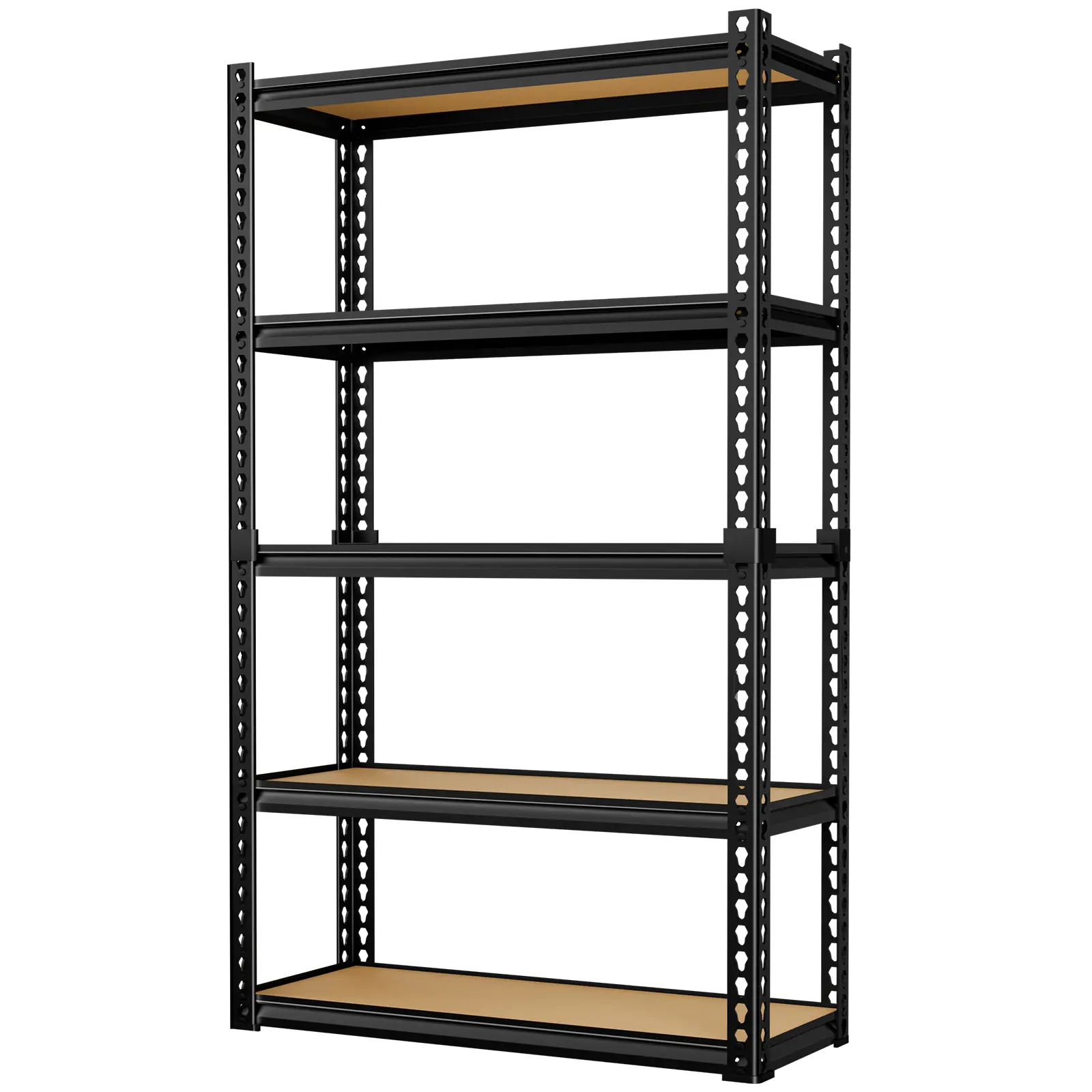 LEVELEVE 5-Layer Metal Household Shelf - Adjustable Rectangular Storage Organizer Rack for Kitchen, Garage Organization, Pantry Items, Home Supplies