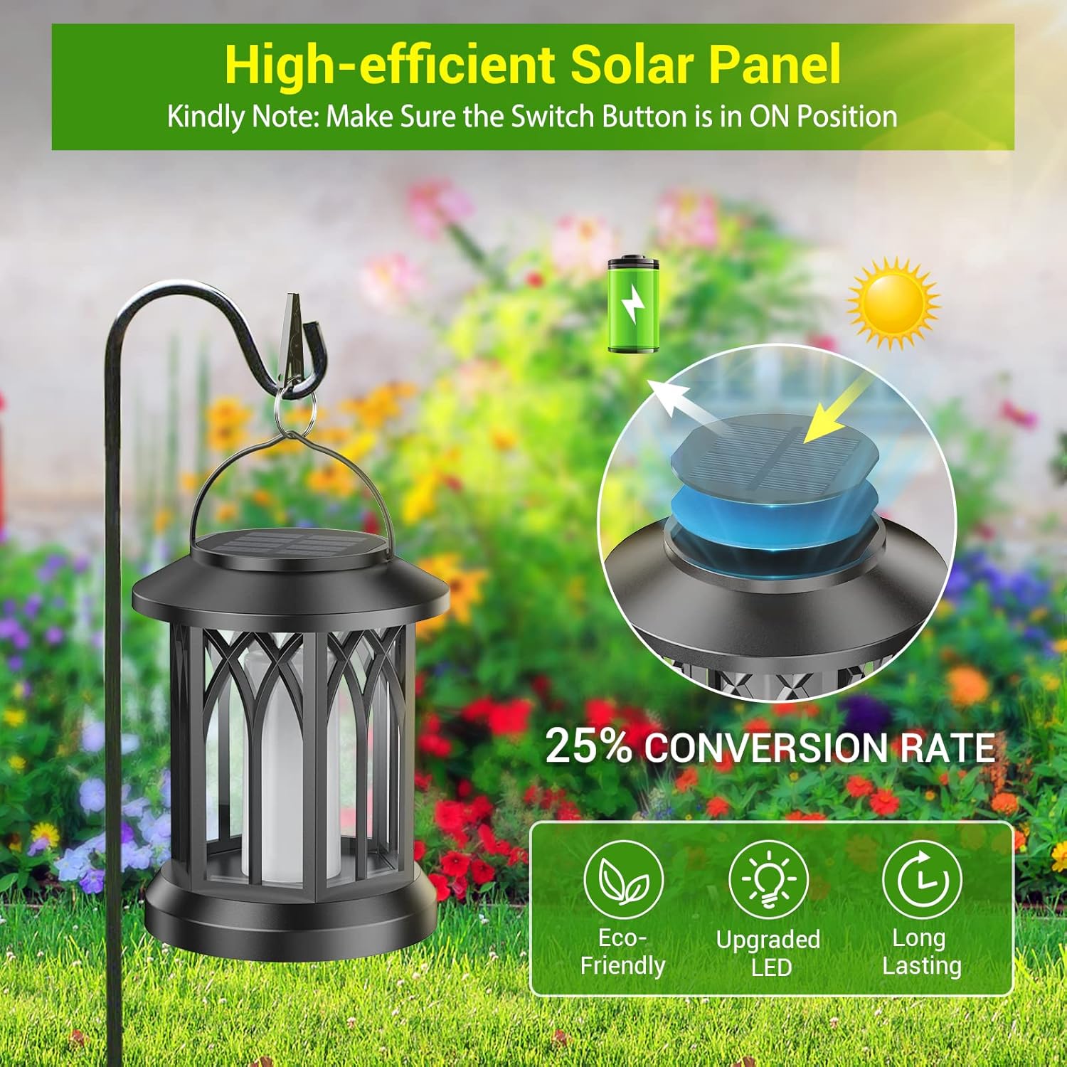 Solar Lights Lantern Hanging Flickering Flames Solar Outdoor Lights IP65 Outdoor Waterproof for Yard Garden Decor Solar Lights Lantern Hanging Flickering Flames Solar Outdoor Lights IP65 Outdoor Waterproof for Yard Garden Decor