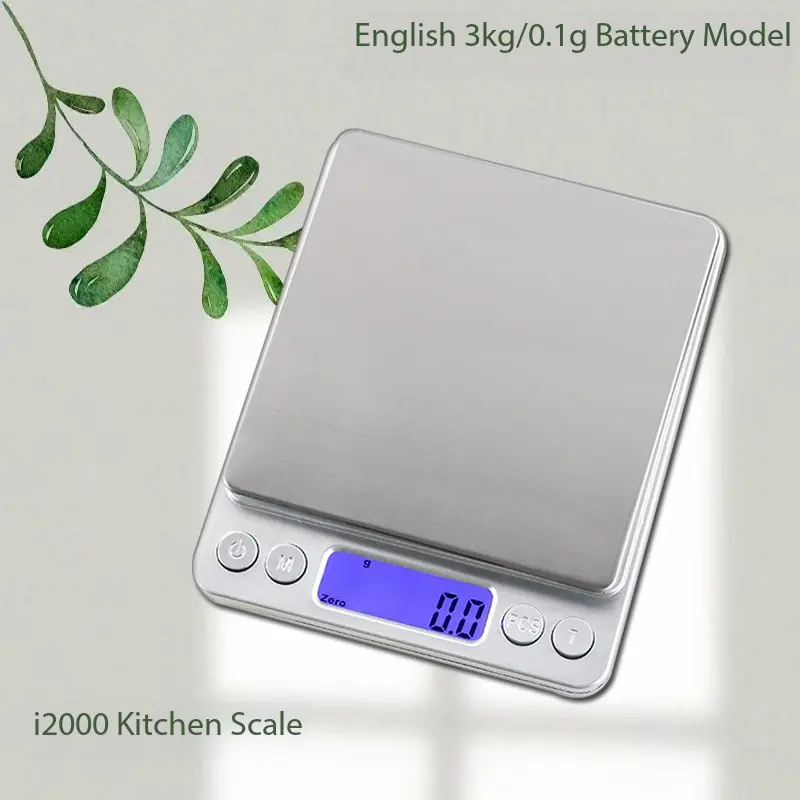 Digital Kitchen Scale, 3kg/0.1g High Precision Digital Food Scale, Stainless Steel Platform Mini Electronic Scale for Cooking, Baking, Jewelry Weighing