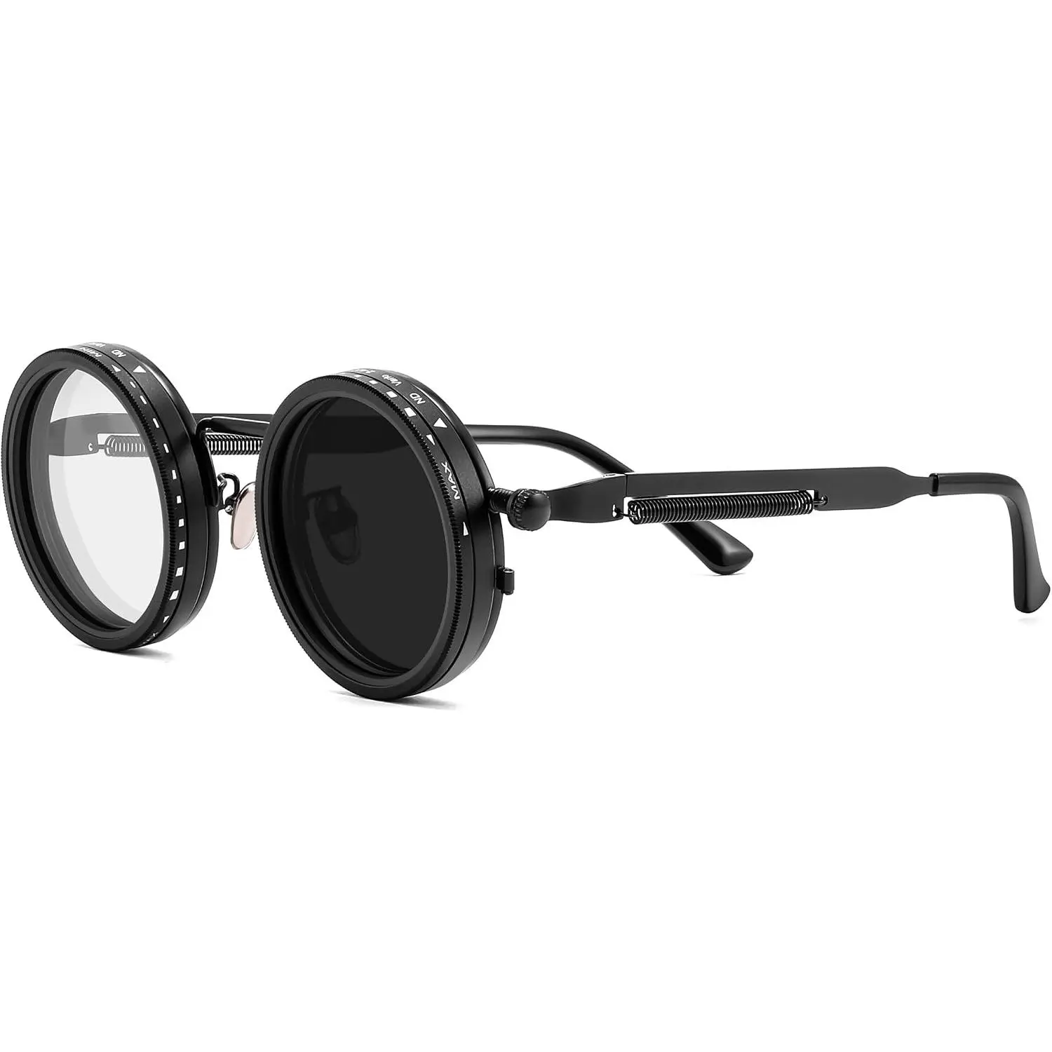 Hand Made Nd-400 9 Gears Round Polarized Adjustable Dimming Men Sunglasses women Filter Diving Fishing