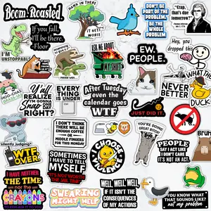 200 PCS Funny Anti-Social Stickers with Quotes for Laptop, Hard Hat, Work, Water Bottle, Computers - Vinyl Waterproof Decals, UV Resistant