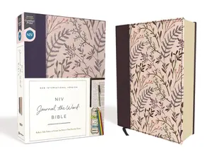 NIV, Journal the Word Bible (Perfect for Note-Taking), Cloth over Board, Pink Floral, Red Letter, Comfort Print: Reflect, Take Notes, or Create Art Next to Your Favorite Verses (NIV Journal the Word Bible) by Zondervan [Hardback Book]