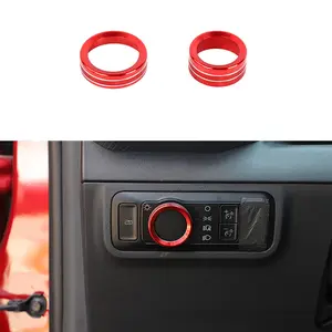 Perfect Fit Aluminum Alloy Trim Cover for 2024+ Ford Mustang Center Headlight & Audio Adjustment Switch Knob