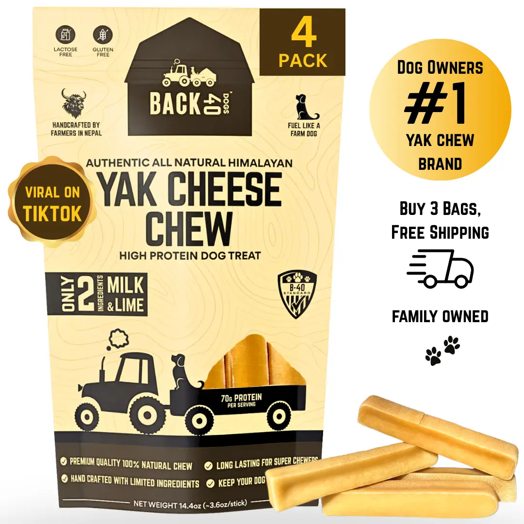 Back 40 Dogs Yak Cheese Himalayan Dog Chews – Long-Lasting Natural Yak Chews – O...
