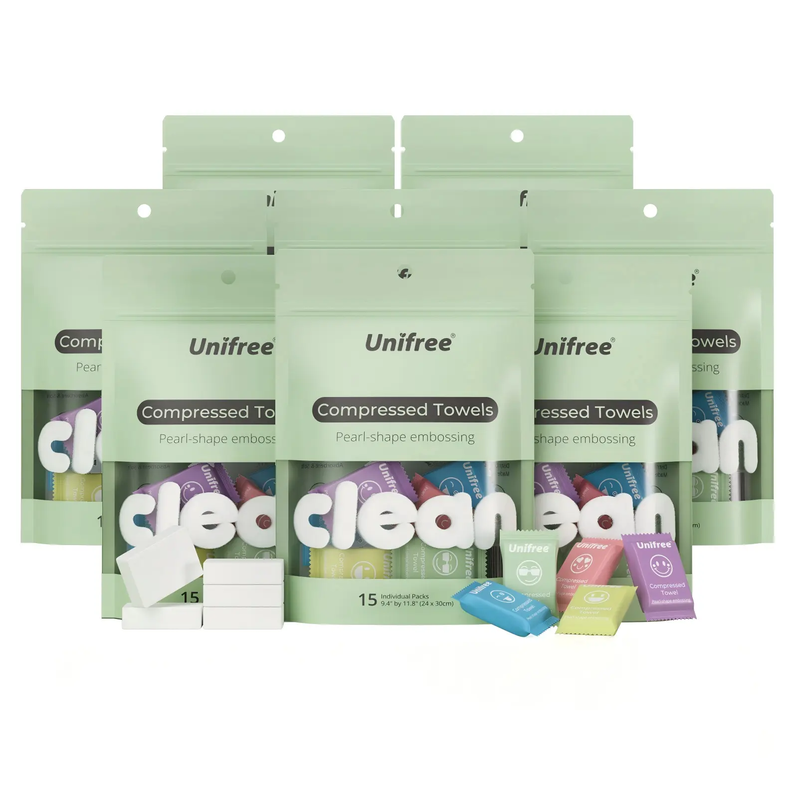 Unifree Compressed Towels Tablets – XL Soft & Eco-Friendly Disposable Face Towels – Portable & Individually Wrapped for Travel, Gym, Home, Game, ldeal for On-the-Go, tiktokshopsummersale