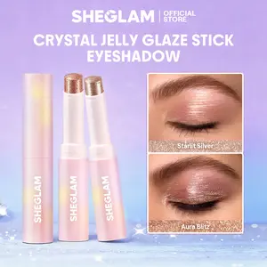SHEGLAM Crystal Jelly Glaze Stick Set of 2 Shimmer Eyeshadow Stick Creamy Smooth Eye Shadow Pencil Waterproof Long Lasting Glitter Eye Makeup Easy Blend