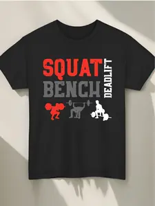 1pc, One Men'S T-Shirt - Gym Powerlifting Training