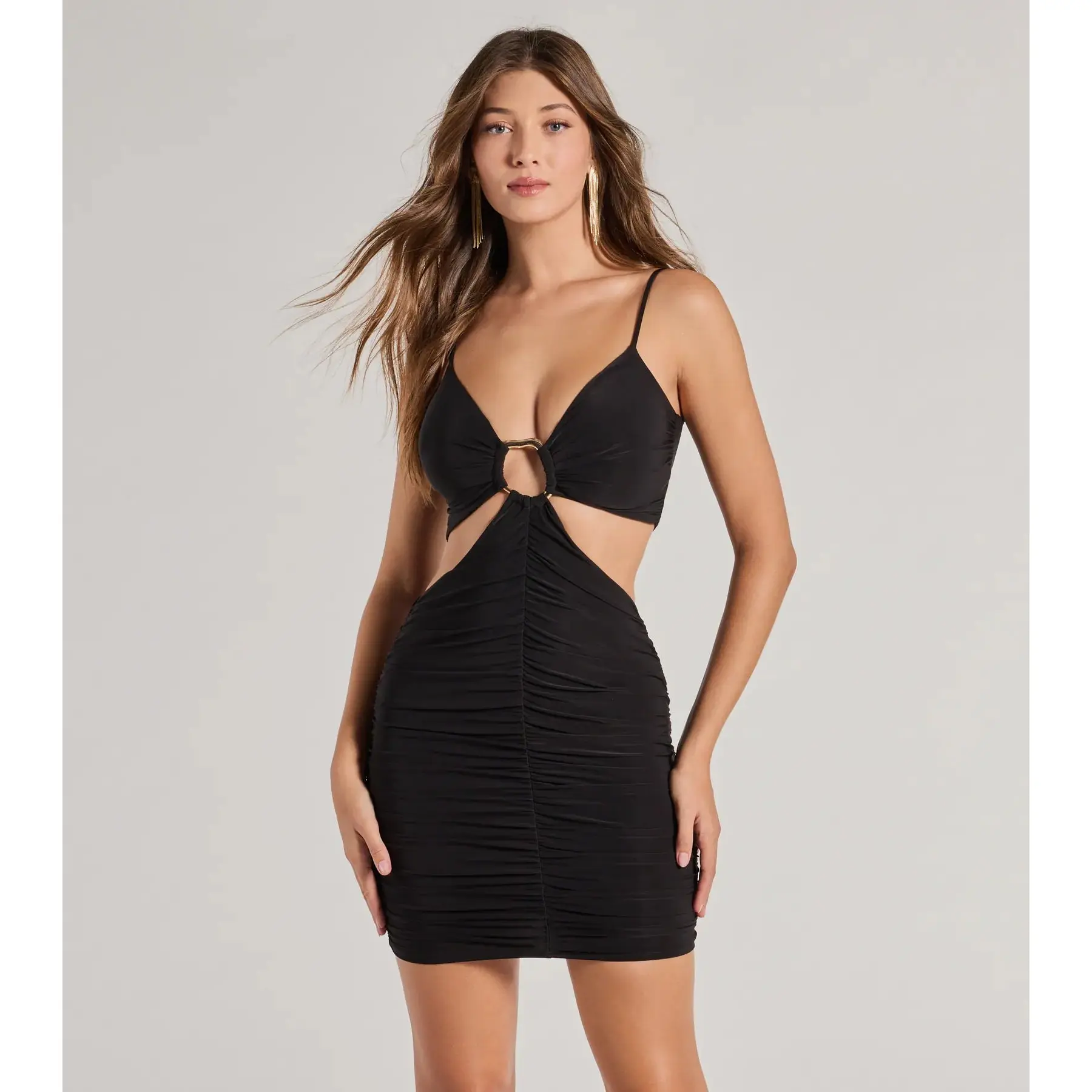 haven ivory fringe cutout mini dress - TikTok Shop