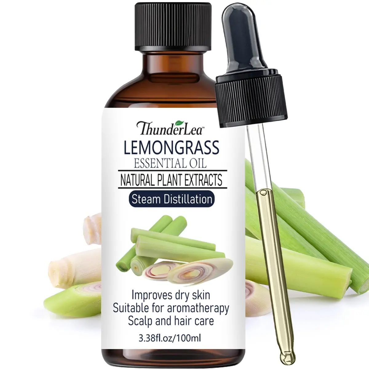 Lemongrass Essential Oil 100ml | Natural Soothing Oil, Natural Oils for Aromatherapy, Air Freshening, Massage, Body Care & Skin Care