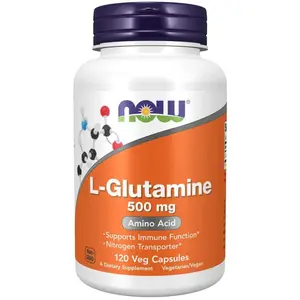 NOW L-Glutamine, 500 mg, 120 Veg Capsules