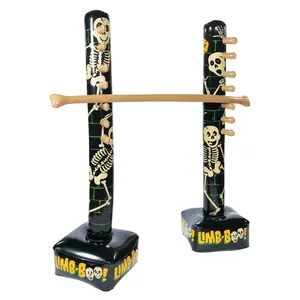 5 Ft. Inflatable Halloween Skeleton Vinyl Limbo Outdoor Game Set - 3 Pc.