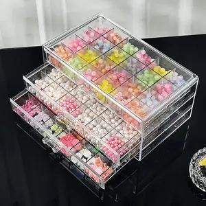 Desktop jewelry storage box, transparent visible jewelry box, suitable for placing on dressers, in bedrooms, dormitories, offices and other places, capable of holding small jewelry, Multilayer Storage, Jewelry Trays Drawers