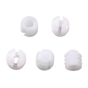 100pcs M6 Hard Plastic Pre-Inserted Nuts - 6mm Furniture Fitting Hinge Dowel Inserts, 10.8x10.5cm Fasteners for Hardware Projects