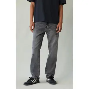 Pacsun Men's Cade Straight Jeans Ripped Black Wash