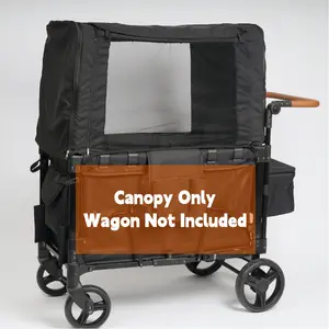 Wagon Stroller Weather Shield for Wonderfold W4 Luxe Elite, Sun shade Cover With Mesh Mosquito Net, Protect from Rain Wind Dust, Compact Design(Wagon Not Included)