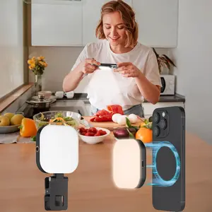 Selfie Light for  Phone Light with Clip, Ring Light for Phone Rechargeable with 3 Modes Travel Video Light LED Mini Ring Light for Recording Android Ipad