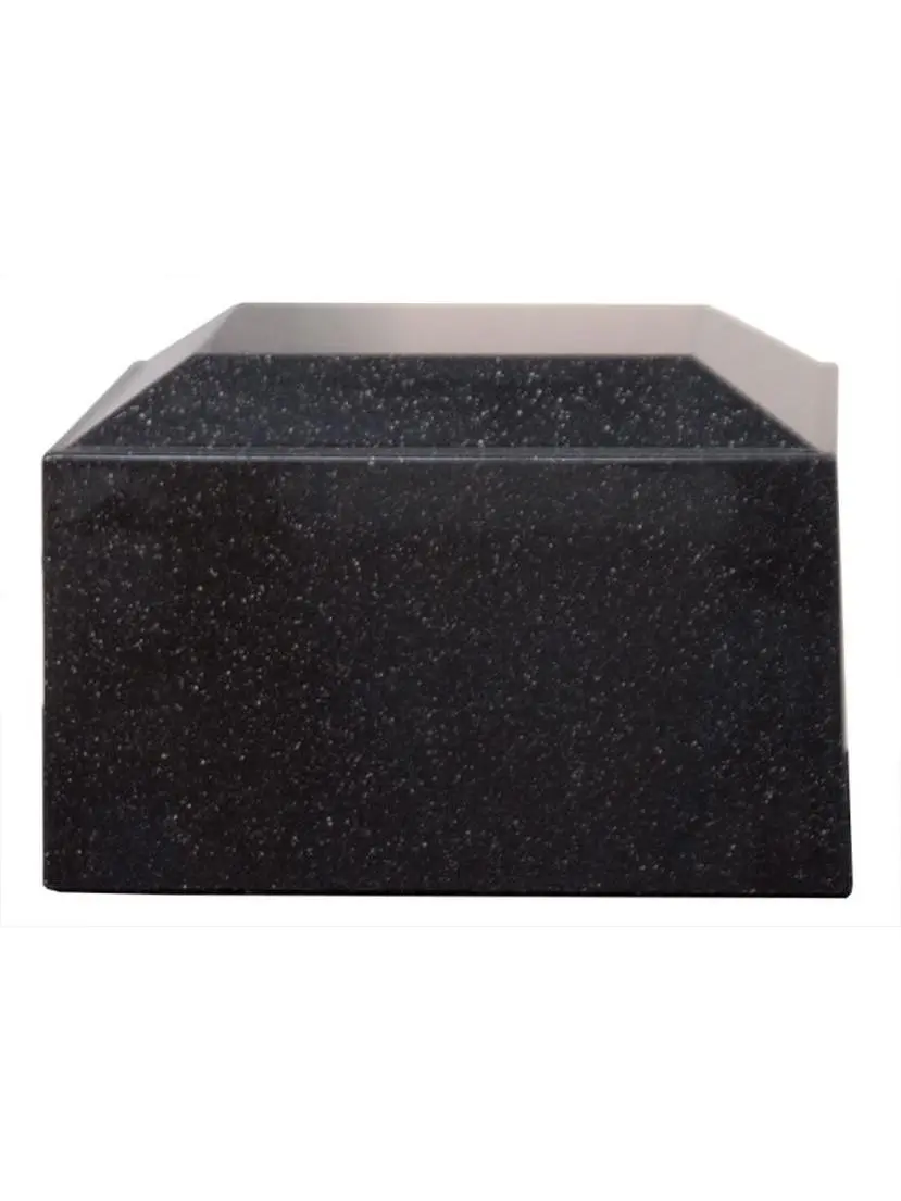 Almost Indestructible Cultured Granite Aztec Adult Pet Memorial Urn, Black, Strong and Secure for Ground Burial, Adult Urn