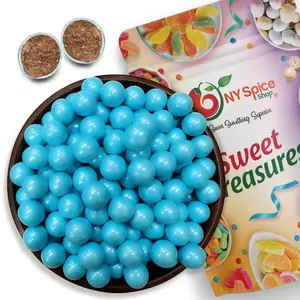 NY Spice Shop Powder Blue Shimmer Sixlets Candy - Candy Coated Chocolate Balls - Sixlets Day -Baby Shower candy favors Snack
