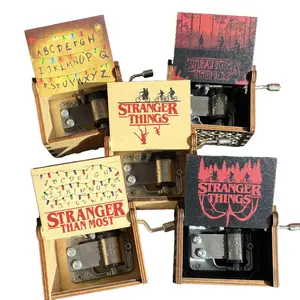 Stranger Things Kids Music Box Hand-cranked Clockwork Automatic Birthday Gift with Iconic Design and Nostalgic Functionality - Decor